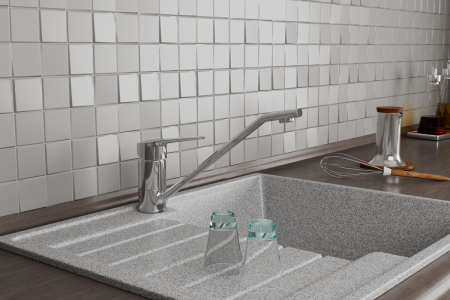 Смеситель для кухни Rush Victoria VI7135-25 на мойку хром