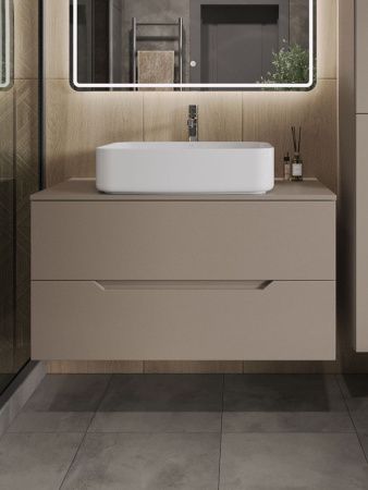 Тумба с раковиной Orange Line Li-100TuLMDF+B07-600W 100х50