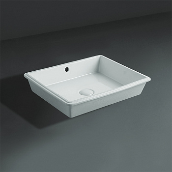 Раковина из санфаянса Simas Top E Lavabi D'Arredo S59 bi*0 54х43 встраиваемая цвет белый