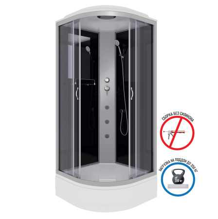 Душевая кабина Niagara Classic 35031434G 80х80 четверть круга с крышей ориентация универсальная