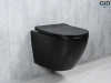 Унитаз подвесной Gid Tornado 62261Y черный матовый с сиденьем микролифт безободковый смыв торнадо
