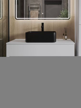 Тумба с раковиной Orange Line Li-100TuwMDF+B02-460MB 100х50