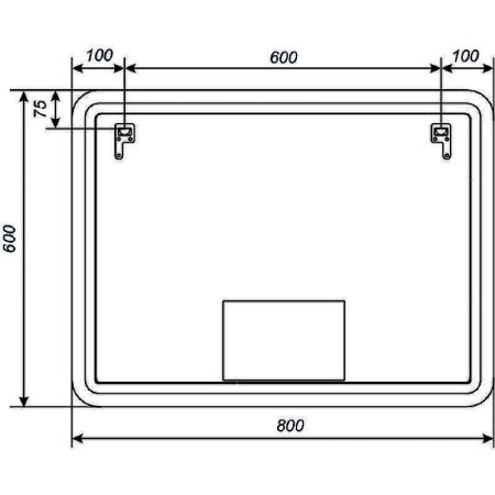 Зеркало с подсветкой 1MarKa Amour У98566 80х60 подвесное
