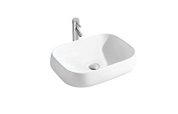 Раковина из сантехнического фарфора Aquatek AQ5526-00 60х40 накладная цвет белый без отверстий под смеситель