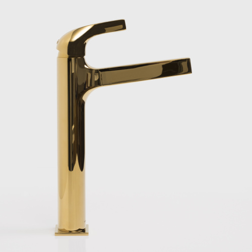 Смеситель WasserKRAFT Sauer 7100 7103H на раковину золото - фото 4