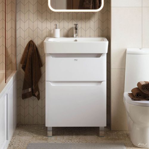 Тумба с раковиной Alavann Lana ALV0977000 60х50 напольная цвет белый