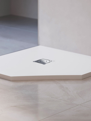 Душевой поддон из искусственного камня RGW Stone Tray (Стоун Трей) 16155100-01 100х100 белый без ножек - фото 5