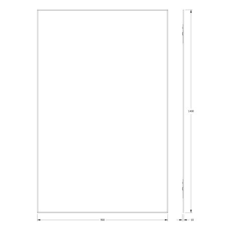 Зеркало Evoform Standard BY 0251 90х140 подвесное