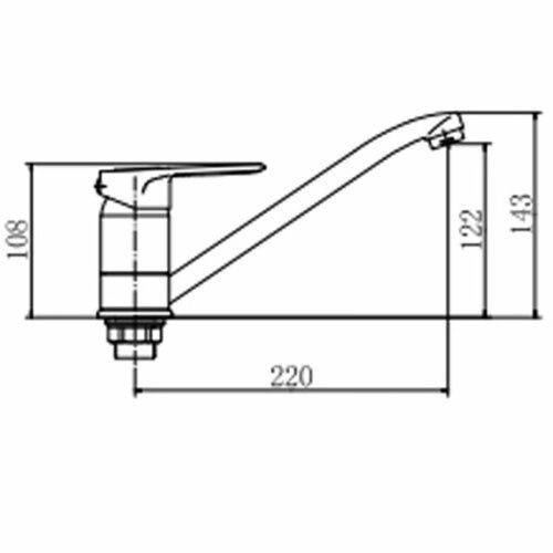 Смеситель для кухни Fashun A4904 на мойку хром - фото 3