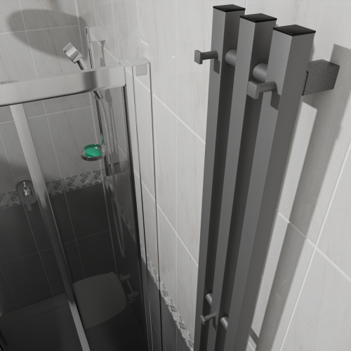 Полотенцесушитель Маргроид Inaro3v профильный Inaro3v-12012-1081-7024 15х120 электрический графитовый серый - фото 4