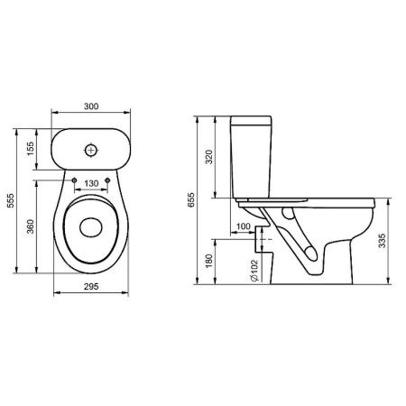 Унитаз-компакт напольный с бачком Santek Каспер 1WH501741 белый с сиденьем каскадный смыв