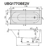 Ванна квариловая Villeroy Boch Oberon UBQ177OBE2V-01 170х70 встраиваемая прямоугольная с ножками