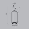 Трековый светодиодный светильник Maytoni Technical Magnum (Магнум) TR207-1-3W3K-B