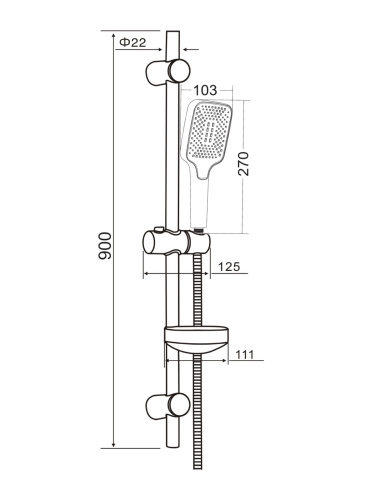 Душевой гарнитур Orange O-Shower OS914cr настенный  хром - фото 5 Душевой гарнитур Orange O-Shower OS914cr настенный  хром - фото 5