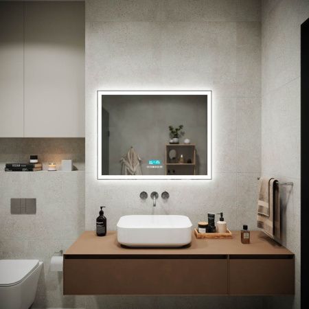 Зеркало с подсветкой и антизапотевателем Sancos City 2.0 CI2.900 90х70 подвесное