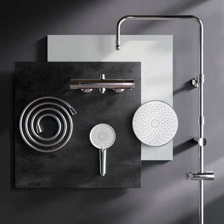 Душевая стойка Am.Pm X-Joy F0785A400 настенная цвет хром с термостатом