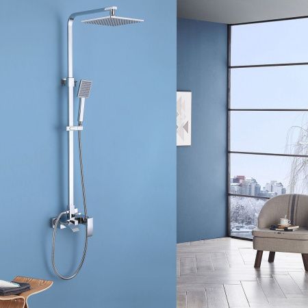 Душевая стойка Abber AF8616 настенная цвет хром