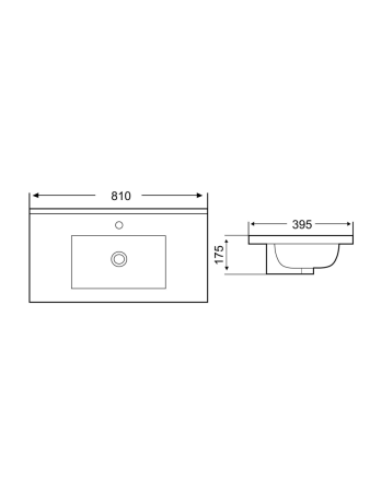 Раковина из сантехнического фаянса WeltWasser WW SK 10000005585 40 см встраиваемая цвет белый 1 отверстие под смеситель