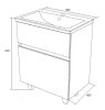 Тумба под раковину 1MarKa Aris Ц0000035778 60х40 цвет белый