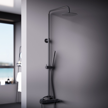 Душевая стойка Damixa Scandinavian Pure 936710300 настенная цвет черный