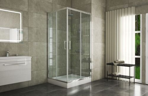 Душевой уголок Bravat Line BS090.2202A 90х90 стекло прозрачное профиль хром без поддона - фото 2