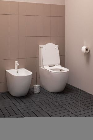 Чаша унитаза напольная Aquanet Cetus CETUS-C1 цвет белый без бачка с сиденьем микролифт безободковая каскадный смыв