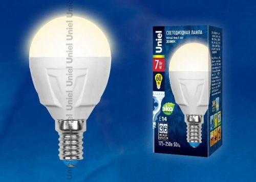Лампа светодиодная Uniel LED-G45 7W/NW/E27/FR PLP01WH картон - фото 2