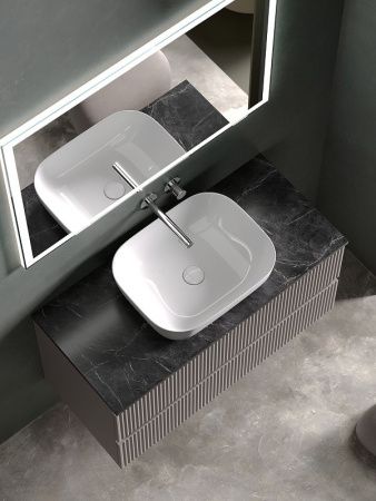 Тумба под раковину Sancos SNOB R SNR100SM 100х40 подвесная цвет бежевый