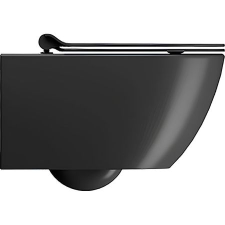 Чаша унитаза подвесная GSI Pura 881526_УЦ/3 цвет черный без сиденья безободковая душевой смыв (неровность при окраске и укол)