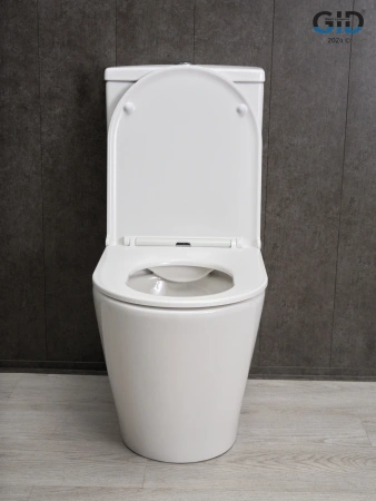 Унитаз напольный с бачком Gid Cortado Tn2189 (62247Y) белый с сиденьем микролифт безободковый