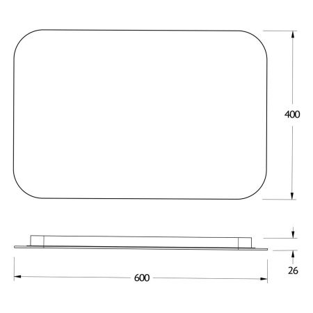 Зеркало с подсветкой Defesto OPTI DF 2802SH 60х40 подвесное