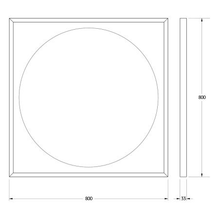 Зеркало с подсветкой Defesto ECLIPSE DF 2228S 80х80 подвесное