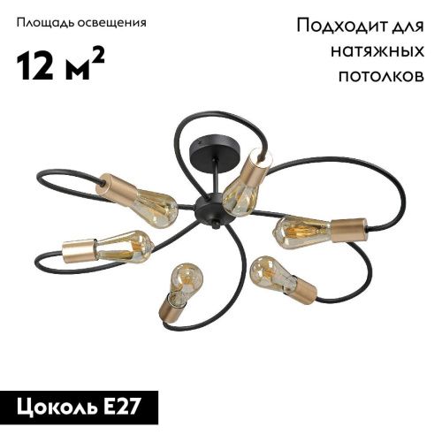 Люстра потолочная Vitaluce V3076-1/6PL - фото 2