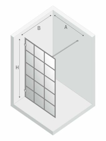 Душевая перегородка New Trendy AVEXA White EXK-2986 110х200 стекло прозрачное профиль белый