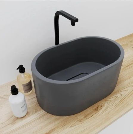 Раковина из искусственного камня Uperwood Venice 291020216 60х30 накладная цвет серый