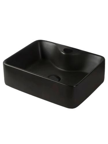 Тумба с раковиной Orange Line Li-70TubMDF+B01-475MB 70х46х70 подвесная цвет черный матовый - фото 3