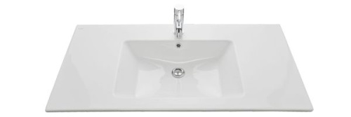 Раковина керамическая Marlin 3290fair KWCHR12 121х51 подвесная цвет белый 1 отверстие под смеситель - фото 2