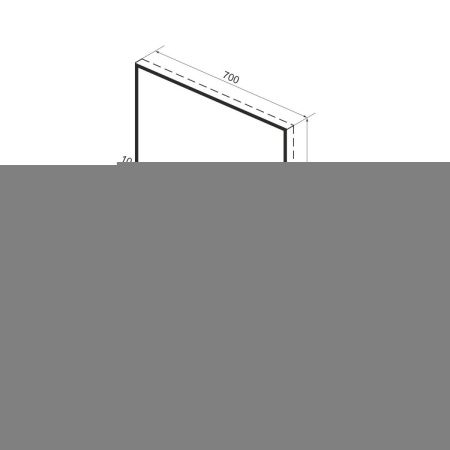 Зеркало Wellsee 7 Rays' Spectrum 172200680 70х90 подвесное