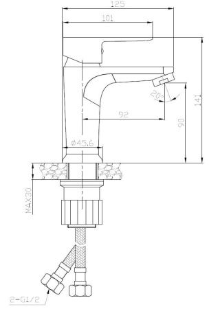 Смеситель Voda SW 26 TW на раковину белый