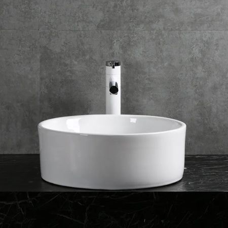 Раковина из сантехнического фарфора Cerutti SPA CR7022 40х40 накладная цвет белый без отверстий под смеситель