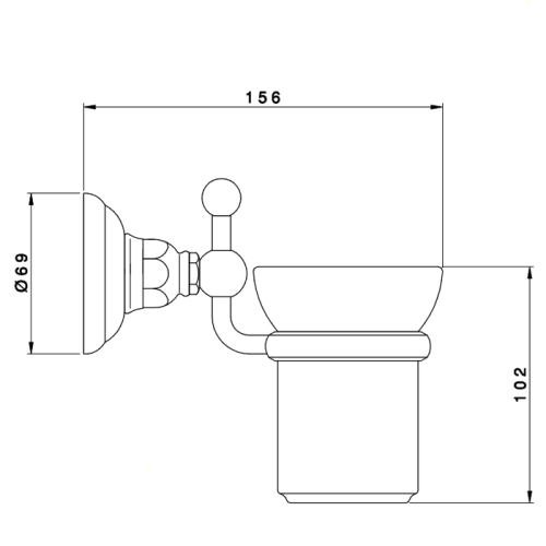Стакан Nicolazzi Accessori Classica 1488CR - фото 2