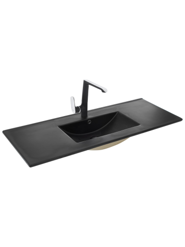 Раковина из сантехнического фаянса WeltWasser WW SK 10000005569 50 см встраиваемая цвет черный 1 отверстие под смеситель