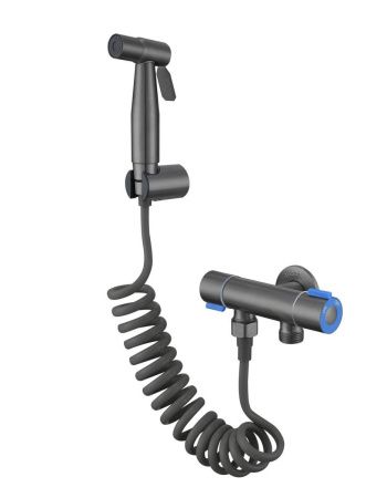 Гигиенический душ со смесителем Fmark FS-FXQ03Q графит