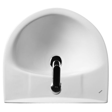 Раковина из сантехнического фарфора Santek Канны WH110243 50х50 накладная цвет белый