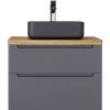 Тумба под раковину Jorno WOOD wood.01.80/P/GR 80х50 подвесная цвет серый