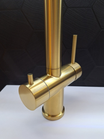 Смеситель для кухни AltroBagno Flusso AltroBagnoFlusso050202BG на мойку золото матовое