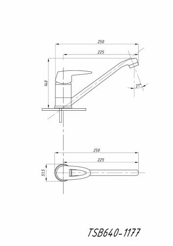 Смеситель для кухни TSARSBERG TSB-640-1177 на мойку хром - фото 4