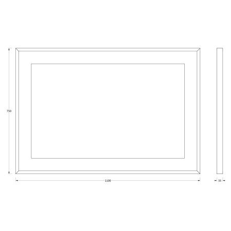 Зеркало с подсветкой Evoform Ledside BY 2206 110х80 подвесное