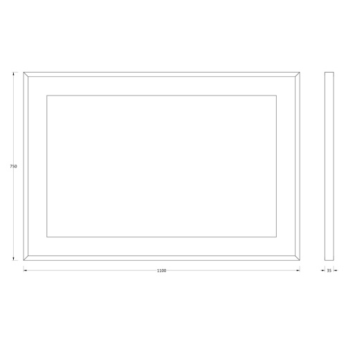 Зеркало со встроенным LED-светильником Evoform Ledside BY 2206 110х75 - фото 2
