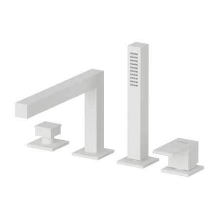 Смеситель Cezares PORTA PORTA-BVDM4-BIO на борт ванны белый матовый